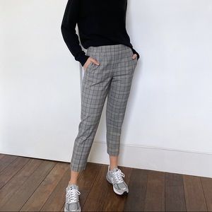 Aritzia Babaton Conan Pants in Plaid Check NWOT